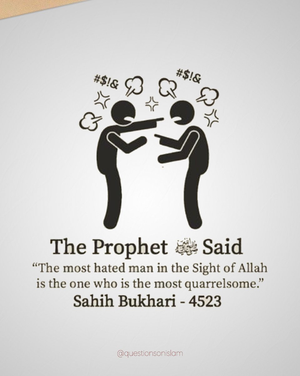 QuestionsIslam's tweet image. That's why you shouldn't be belligerent. 

#hadith #islam