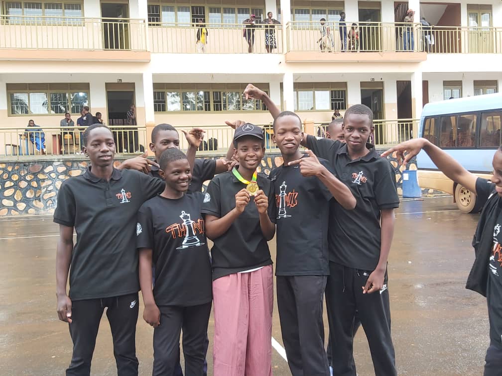 Smacon24's tweet photo. Our own Mwesigye Mary S4E wins the Gold medal in the national father Grimes chess competition.. 
She has been the best girl for Board 1.
Her dedication and brilliance shine bright! 🌟 Empowering learners to engage in cocurricular mind games isn't just about winning medals – it's about cultivating CRITICAL THINKING 🤔, STRATEGIC PROBLEM-SOLVING 🧩, and CONFIDENCE 💪 that serves them for LIFE! 🙌 Keep inspiring us, Mary!
#Smacon #Chess