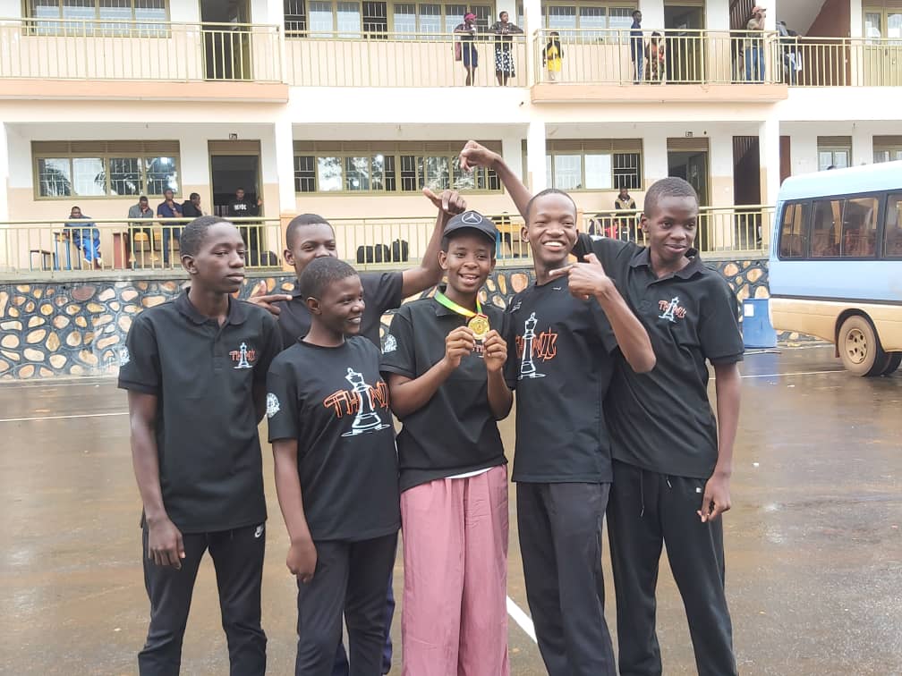 Smacon24's tweet photo. Our own Mwesigye Mary S4E wins the Gold medal in the national father Grimes chess competition.. 
She has been the best girl for Board 1.
Her dedication and brilliance shine bright! 🌟 Empowering learners to engage in cocurricular mind games isn't just about winning medals – it's about cultivating CRITICAL THINKING 🤔, STRATEGIC PROBLEM-SOLVING 🧩, and CONFIDENCE 💪 that serves them for LIFE! 🙌 Keep inspiring us, Mary!
#Smacon #Chess