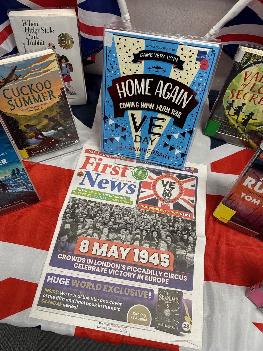 The Chalk Hills Academy (@tsltchalkhills) on Twitter photo Happy VE Day! 🇬🇧
Today we honour #VEDay80 with a selection of wonderful books available in the library, perfect for reflecting on this important moment in history.
And for our amazing staff, enjoy some delicious scones in the staff room!❤️
<a href="/advschools/">Advantage Schools</a> Happy VE Day! 🇬🇧
Today we honour #VEDay80 with a selection of wonderful books available in the library, perfect for reflecting on this important moment in history.
And for our amazing staff, enjoy some delicious scones in the staff room!❤️
<a href="/advschools/">Advantage Schools</a>