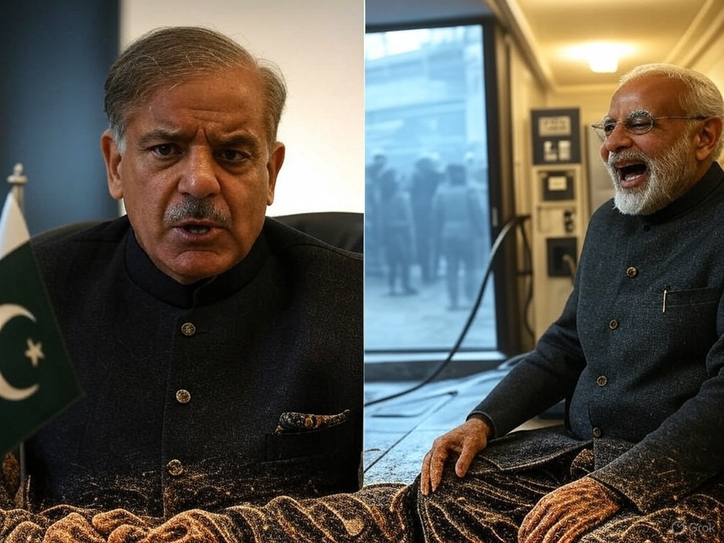 Pakistani PM: "India will have to pay for every drop of blood!" 😤🇵🇰

India: Bro, you're still paying IMF for every litre of petrol. Relax. 😂⛽💸

#IndiaPakistanWar #lahore #Sialkot #Amristar #OperationSindoor #IndianArmy #Poonch #IndianAirForce