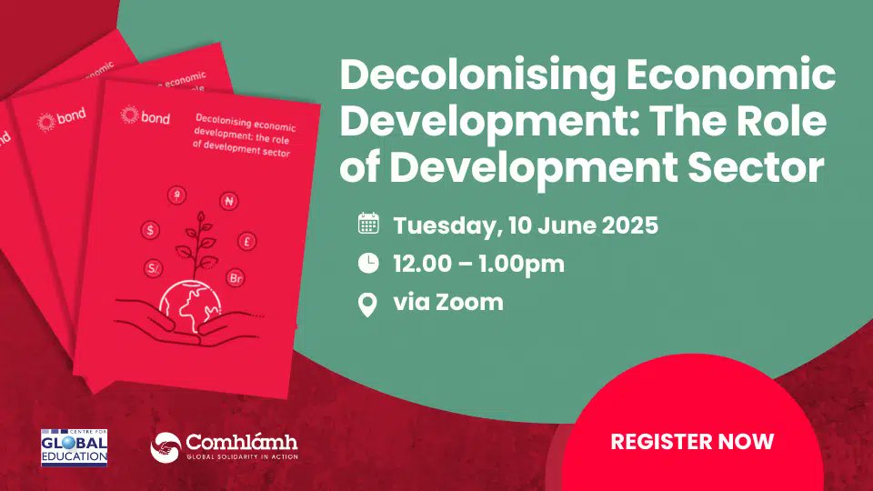 Centre for Global Ed (@cgebelfast) on Twitter photo Join <a href="/Comhlamh/">Comhlámh</a> and <a href="/CGEbelfast/">Centre for Global Ed</a> on 10 June for an online discussion on a new report titled "Decolonising Economic Development: The Role of the Development Sector" compiled by <a href="/ingridharvold/">Ingrid H. Kvangraven</a> and <a href="/SurbhiKesar/">Surbhi Kesar</a> on behalf of <a href="/bondngo/">Bond</a>.  
eventbrite.ie/e/decolonising… Join <a href="/Comhlamh/">Comhlámh</a> and <a href="/CGEbelfast/">Centre for Global Ed</a> on 10 June for an online discussion on a new report titled "Decolonising Economic Development: The Role of the Development Sector" compiled by <a href="/ingridharvold/">Ingrid H. Kvangraven</a> and <a href="/SurbhiKesar/">Surbhi Kesar</a> on behalf of <a href="/bondngo/">Bond</a>.  
eventbrite.ie/e/decolonising…