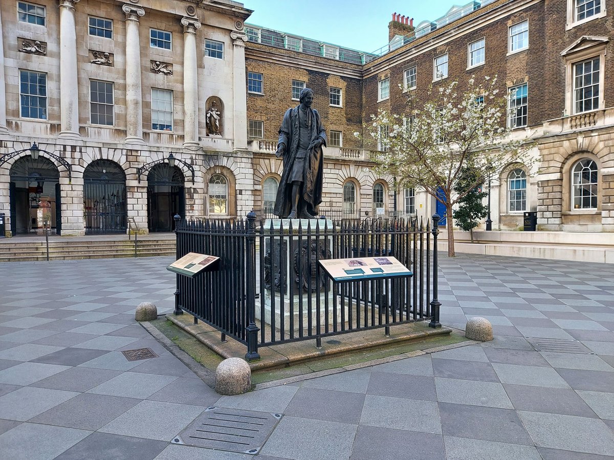Thomas Guy was the son of a Thames lighterman who became a bookseller and printer of Bibles in the 17thC. He made his fortune trading in South Sea Company shares. Prior to his death in 1724 he founded Guy's Hospital at Southwark. His statue stands in the hospital's courtyard.