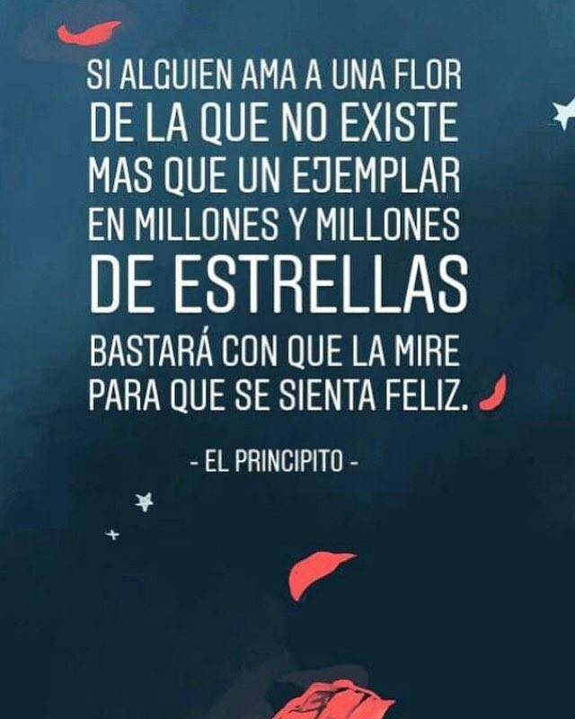 sebastiancsound's tweet image. “Si alguien ama a una flor de la que sólo existe un ejemplar en millones y millones de estrellas, basta que la mire para ser dichoso.”