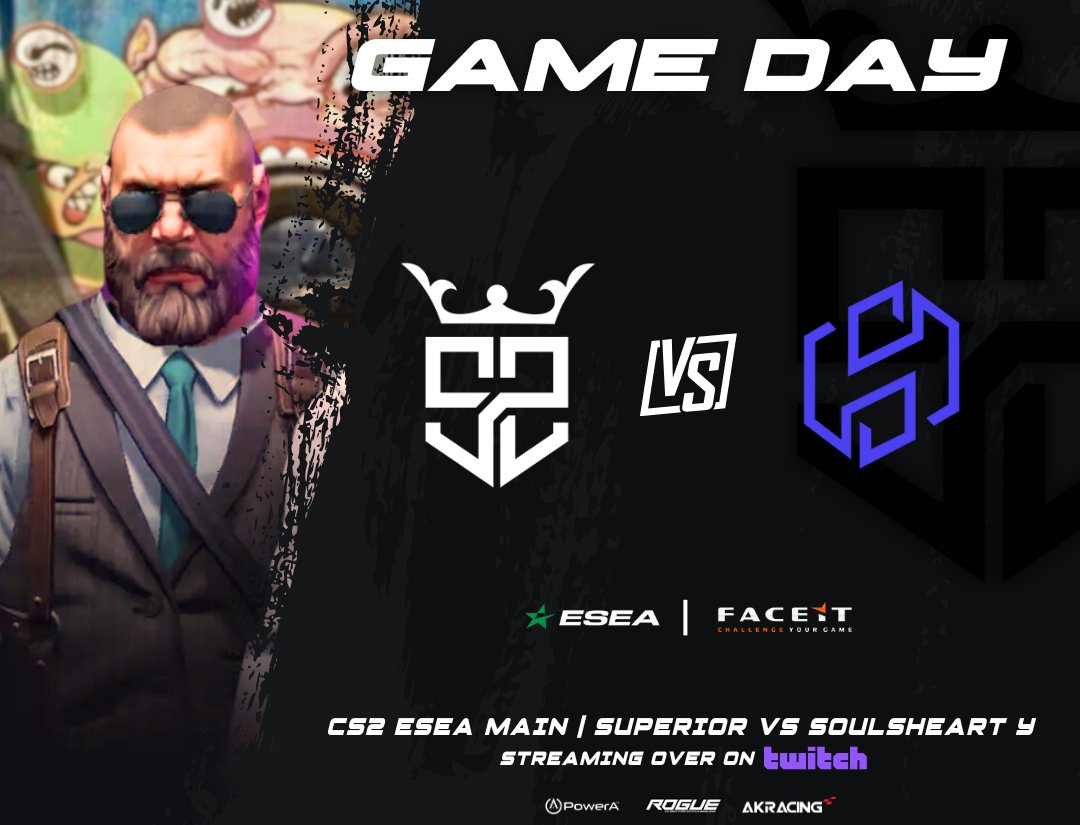 Superior Esports (@sup3riorgg) on Twitter photo ITS GAME DAY!! We take on #SoulsHeart for game 9 of the regular season!
🔴 twitch.tv/superioresport…
🎙️ <a href="/_haughtsauce_/">haughtsauce</a>
🕐 2pm CST/ 9pm CET
#SuperiorCS | <a href="/FACEIT/">FACEIT</a> <a href="/ESEA/">ESEA League</a> ITS GAME DAY!! We take on #SoulsHeart for game 9 of the regular season!
🔴 twitch.tv/superioresport…
🎙️ <a href="/_haughtsauce_/">haughtsauce</a>
🕐 2pm CST/ 9pm CET
#SuperiorCS | <a href="/FACEIT/">FACEIT</a> <a href="/ESEA/">ESEA League</a>