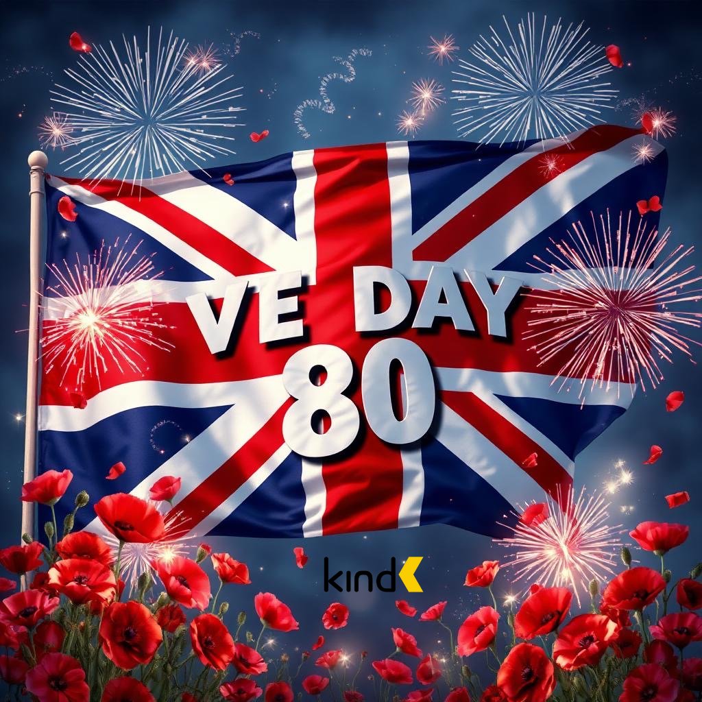 On this 80th anniversary of VE Day, we join the nation in remembering the sacrifices made by all those who lost their lives and were impacted by the turmoil of World War II in a bid for freedom across Europe.

#VEDay #History #Remembrance #VEDay80 #Kind80 #Celebration