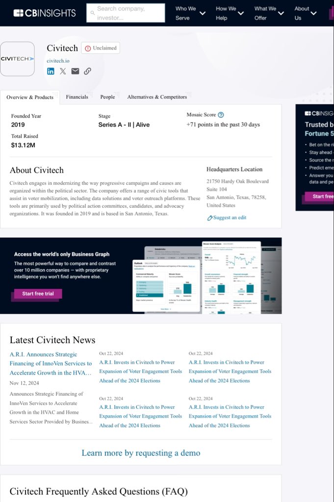 pepesgrandma's tweet photo. Civitech is funded primarily by Higher Ground Labs, and a couple other orgs. 

“Investors of Civitech include Applied Real Intelligence, Higher Ground Labs and Notley Ventures.”
https://t.co/N6Ey73dL1e

The founder of Shadow inc (Now called Civitech Bluelink), works at Higher Ground Labs now. He left after the Iowa canvas fiasco.

https://t.co/l4LrTDMths