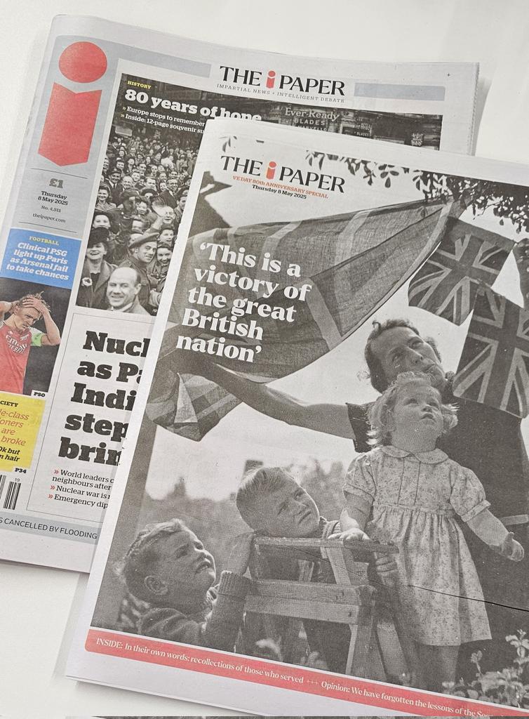 Marking the 80th anniversary of VE Day with a special supplement in <a href="/theipaper/">The i Paper</a> today.