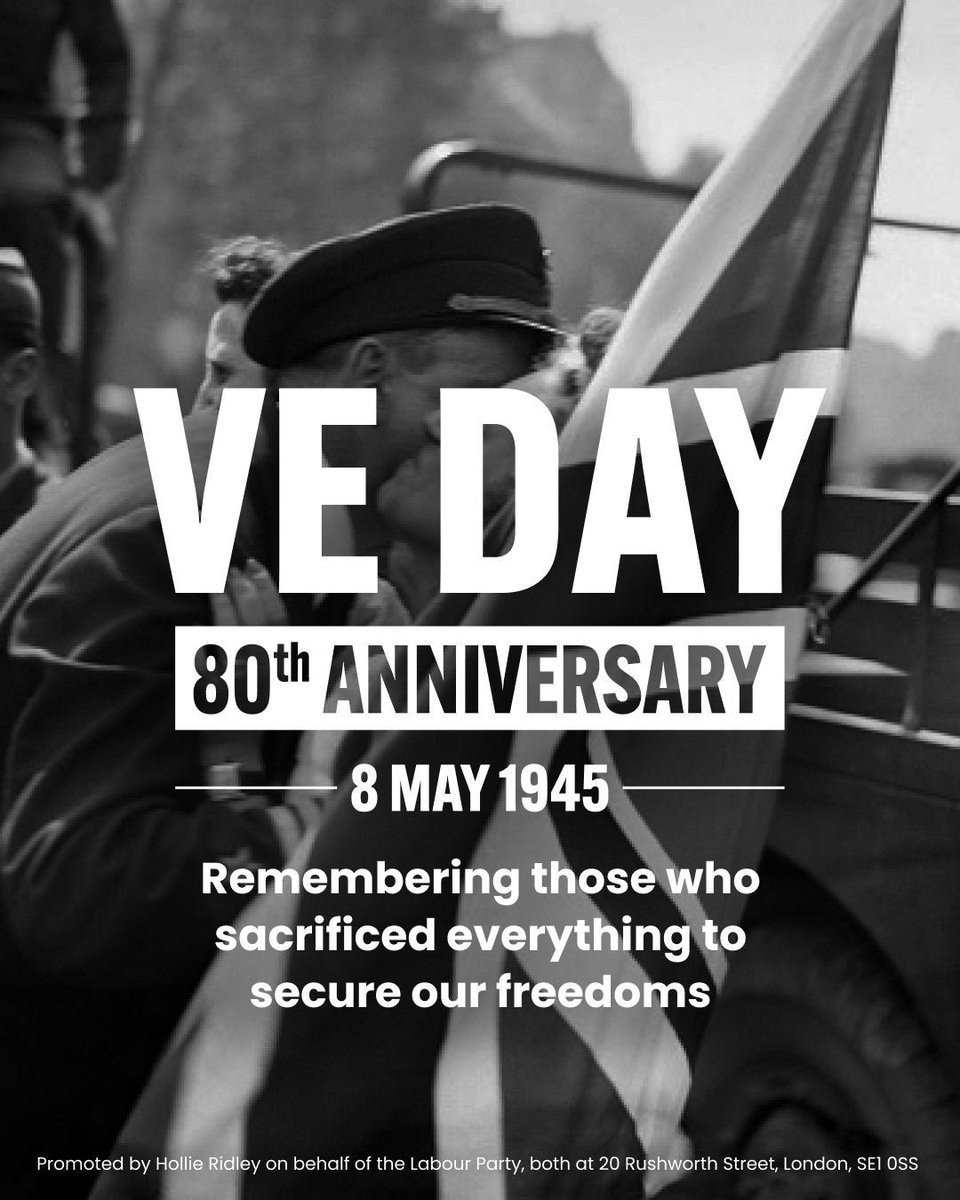 80 years ago today, the freedoms we enjoy were secured by our remarkable Second World War generation.

The sacrifices of those who fought for our peace must never be forgotten.