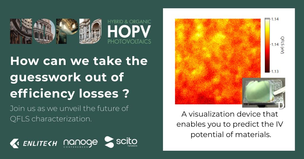 Enlitech is heading to #HOPV2025 in Rome! 🌍
We’re excited to showcase our latest innovation in QFLS measurement technology — designed to eliminate the guesswork behind efficiency losses in perovskite and organic solar cells.

🚨 Don’t miss our focused spotlight:
“How can we take