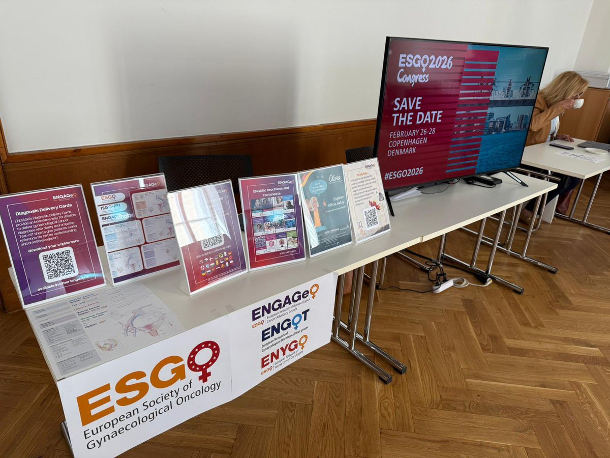 ESGO_society's tweet photo. Guten Morgen from Berlin 🇩🇪! Visit the ESGO Booth at the International Charité Mayo Conference to learn more about ESGO’s networks and projects, such as the Olivia digital support platform for all those affected by #ovariancancer. 

#wocd2025 #gynonc #oliviaoc 
@ENYGO_official @EngageEsgo @IJGConline