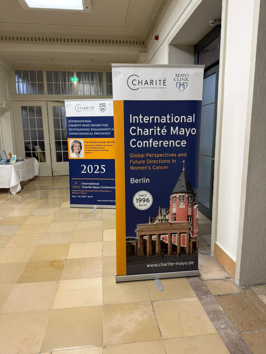 ESGO_society's tweet photo. Guten Morgen from Berlin 🇩🇪! Visit the ESGO Booth at the International Charité Mayo Conference to learn more about ESGO’s networks and projects, such as the Olivia digital support platform for all those affected by #ovariancancer. 

#wocd2025 #gynonc #oliviaoc 
@ENYGO_official @EngageEsgo @IJGConline