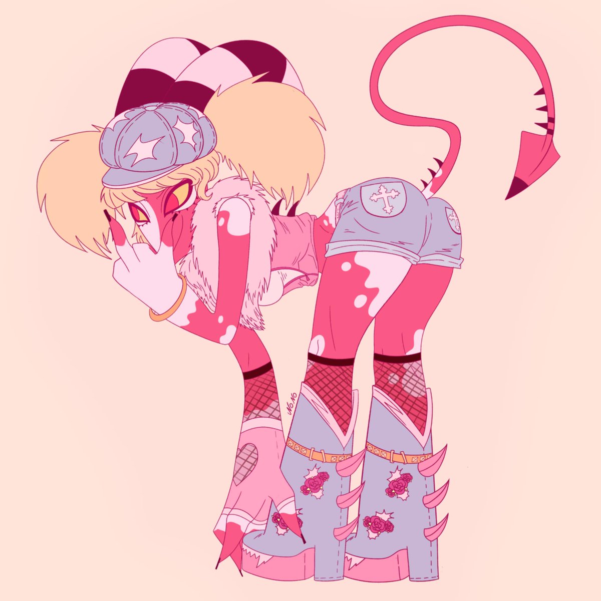 Noemi06026's tweet image. This was originally meant for #femblitzweek :&apos;) but I don&apos;t think how I will finish it it&apos;s just meh🥲 skdjsksk 💞✨

#HelluvaBossFanart