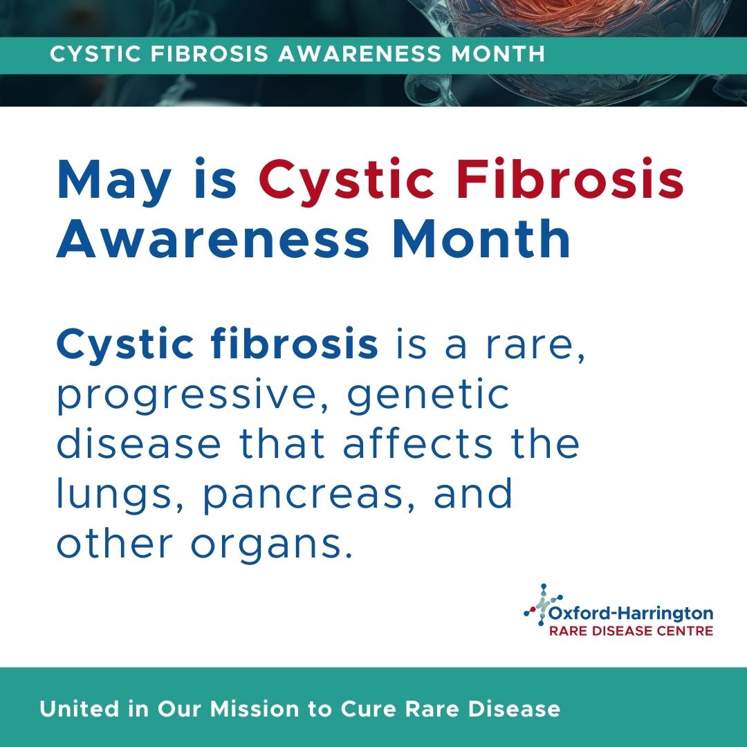 Oxford-Harrington Rare Disease Centre (@ohraredisease) on Twitter photo May is Cystic Fibrosis Awareness Month. CF affects 105,000+ people worldwide, causing serious respiratory and digestive challenges, which require lifelong management. <a href="/HarringtonDI_UH/">Harrington Discovery Institute</a>
#CFAwarenessMonth #CysticFibrosis #RareDiseases May is Cystic Fibrosis Awareness Month. CF affects 105,000+ people worldwide, causing serious respiratory and digestive challenges, which require lifelong management. <a href="/HarringtonDI_UH/">Harrington Discovery Institute</a>
#CFAwarenessMonth #CysticFibrosis #RareDiseases