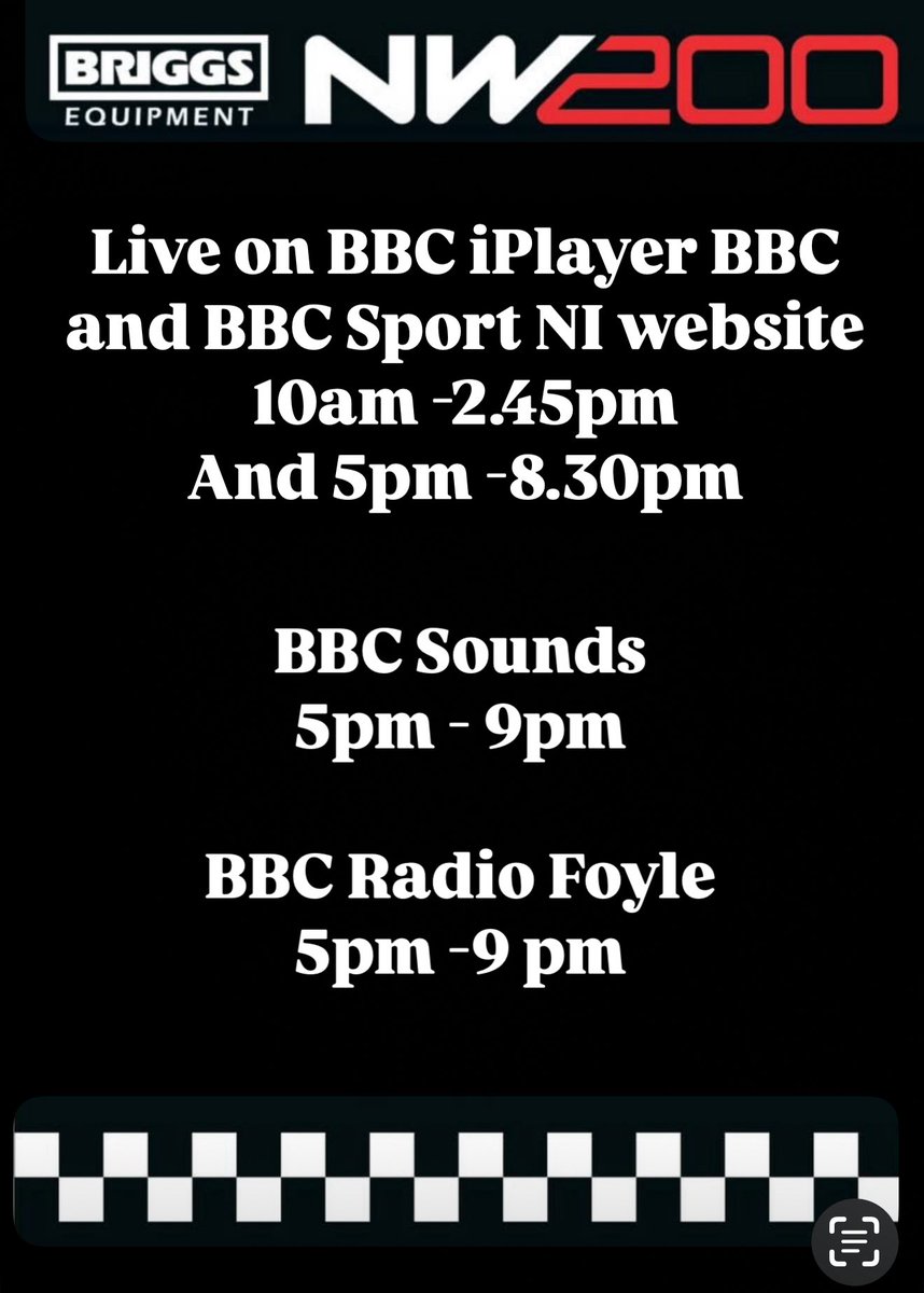 North West 200 (@northwest200) on Twitter photo BBC Sport NI link. Watch all practice and racing live.
<a href="/briggs_niroi/">Briggs Equipment Ireland</a>
bbc.com/sport/motorspoโฆ BBC Sport NI link. Watch all practice and racing live.
<a href="/briggs_niroi/">Briggs Equipment Ireland</a>
bbc.com/sport/motorspoโฆ