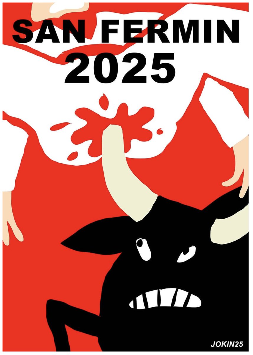 Esta propuesta de Jokin Larrea para el concurso del cartel de San Fermín de este año inexplicablemente no ha sido seleccionada.
