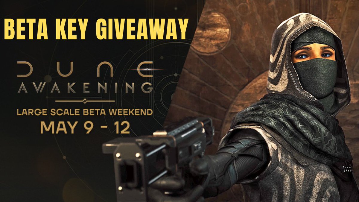 Becsters🌸🔜Twitchcon EU (@becsterstwitch) on Twitter photo ✨DUNE BETA KEY GIVEAWAY✨
I'm giving away 1 beta key for the upcoming <a href="/DuneAwakening/">Dune: Awakening</a> Beta weekend! Which is available from 9th - 12th May!
To enter -
❤️Like
➡️Follow <a href="/BecstersTwitch/">Becsters🌻🔜???</a>
💬Tell me what you are most excited for in Dune Awakening!
Giveaway ends tomorrow! ✨DUNE BETA KEY GIVEAWAY✨
I'm giving away 1 beta key for the upcoming <a href="/DuneAwakening/">Dune: Awakening</a> Beta weekend! Which is available from 9th - 12th May!
To enter -
❤️Like
➡️Follow <a href="/BecstersTwitch/">Becsters🌻🔜???</a>
💬Tell me what you are most excited for in Dune Awakening!
Giveaway ends tomorrow!