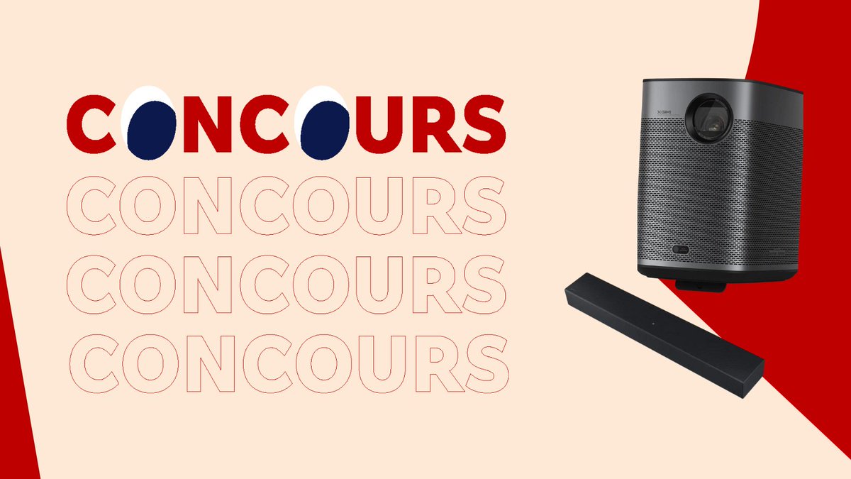 Rakuten France (@rakutenfrance) on Twitter photo Concours Ligue des Champions ! 🏆⚽️
Tu veux vivre la finale en grand ? Tente de gagner un vidéoprojecteur XGIMI HALO+ GEN 2 et une barre de son Samsung !
Pour participer :
- RT ce post + follow <a href="/RakutenFrance/">Rakuten France</a>
- Dis-nous quelle équipe tu soutiens
TAS le 22/05 🍀 Concours Ligue des Champions ! 🏆⚽️
Tu veux vivre la finale en grand ? Tente de gagner un vidéoprojecteur XGIMI HALO+ GEN 2 et une barre de son Samsung !
Pour participer :
- RT ce post + follow <a href="/RakutenFrance/">Rakuten France</a>
- Dis-nous quelle équipe tu soutiens
TAS le 22/05 🍀