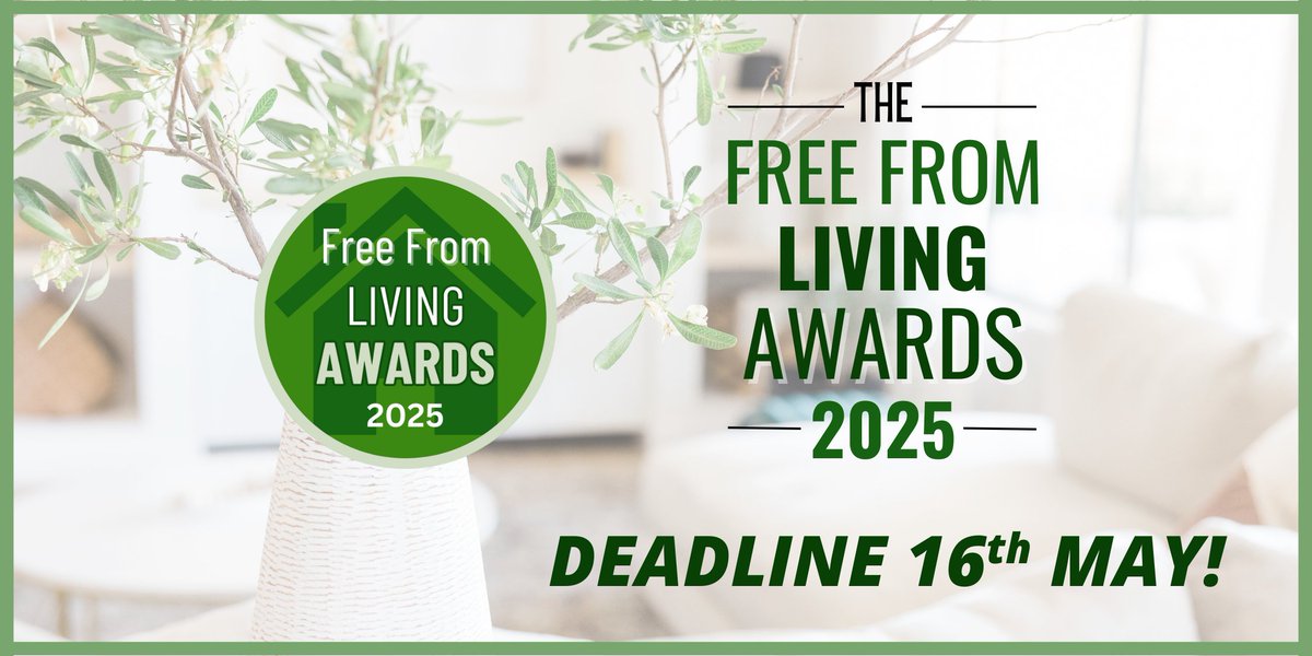 Deadline Extension!
Entry now open until Friday 16th May!
Details: freefromlivingawards.co.uk/entry/
Entry forms: cognitoforms.com/FreeFromAwards…