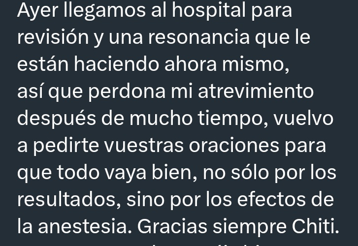 Noticias de María Lucía.

Necesita oraciones 👇🏻