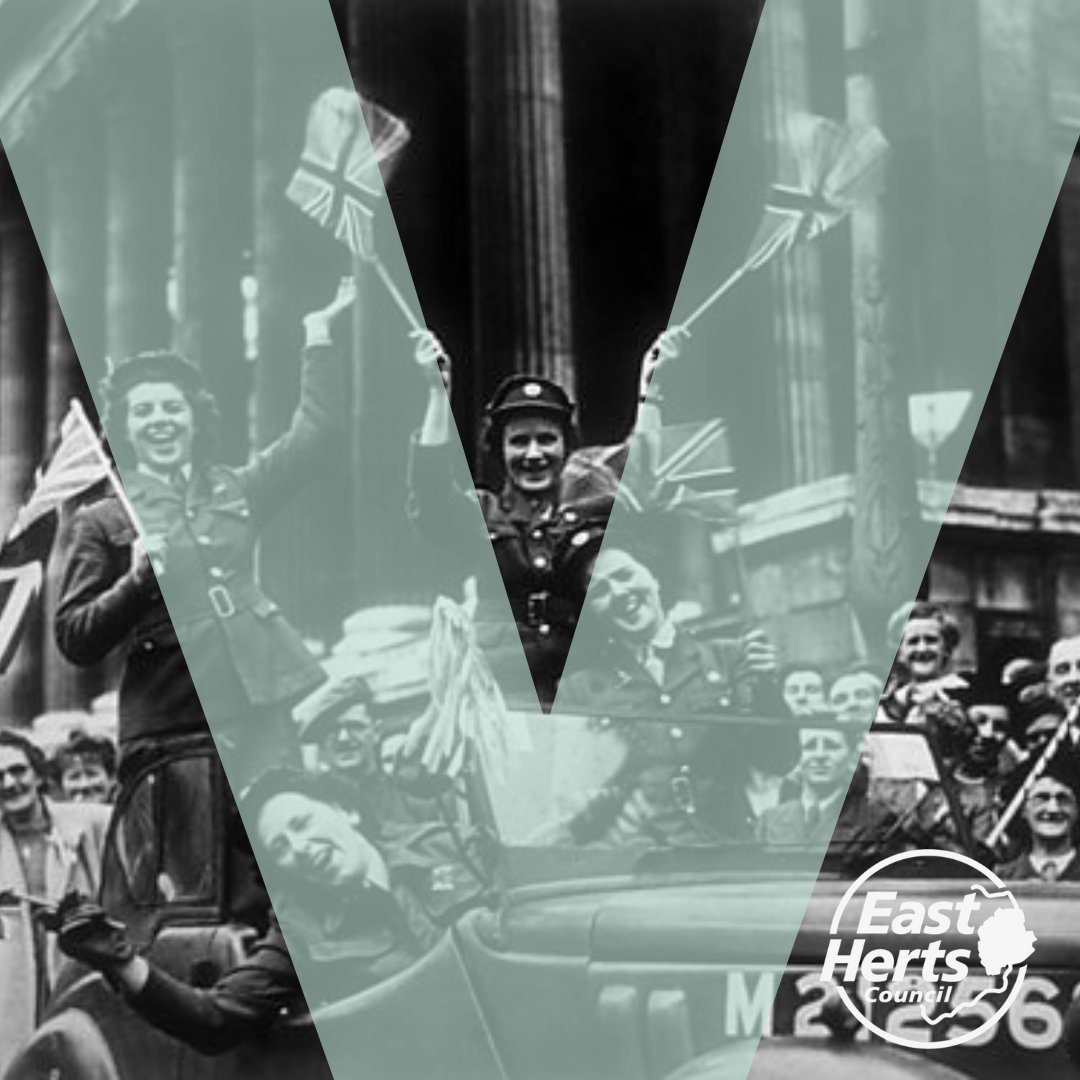 Today marks 80 years since Victory in Europe (VE) Day, when the Second World War came to an end in Europe ✌️

You can find out more about what VE Day celebrations are happening in East Herts near you by visiting our website:
eastherts.gov.uk/ve-day-celebra…