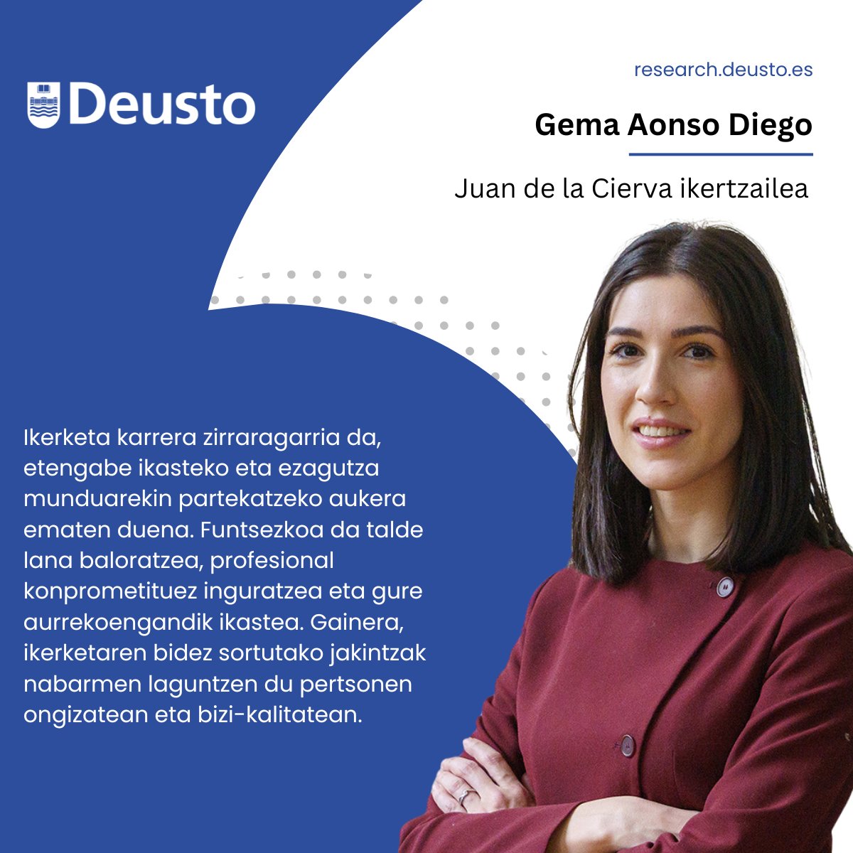 Deusto Research (@deustoresearch) on Twitter photo ¿Quién investiga en la Universidad de @Deusto? Conoce a Gema Aonso Diego (<a href="/gemmaonso/">Gema Aonso</a>) blogs.deusto.es/viviendodeusto…
Nor ari da ikertzen Deustuko Unibertsitatean? Ezagutu Gema Aonso Diego blogs.deusto.es/viviendodeusto… ¿Quién investiga en la Universidad de @Deusto? Conoce a Gema Aonso Diego (<a href="/gemmaonso/">Gema Aonso</a>) blogs.deusto.es/viviendodeusto…
Nor ari da ikertzen Deustuko Unibertsitatean? Ezagutu Gema Aonso Diego blogs.deusto.es/viviendodeusto…