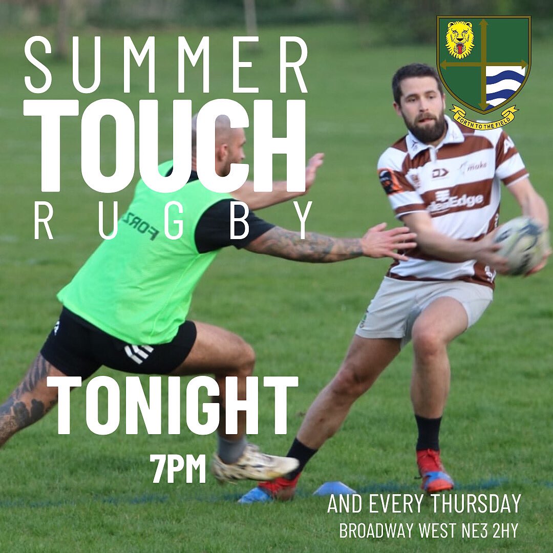 Touch rugby for everyone aged 14 and over.
All abilities welcome. No experience necessary.
Tonight and every Thursday at 7

#gosforthrugbyfootballclub #gosforthrugbyclub #grfc #gosforthrfc #gosforthtouchrugby #gosforthminijuniorrugby  #gosforthrfcU_16s