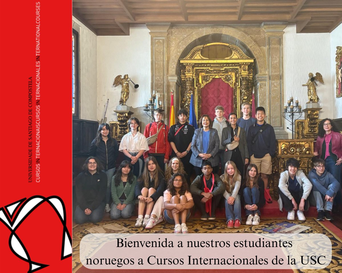 Cursos Internacionales USC (@ci_usc) on Twitter photo El lunes 5 de mayo le dimos la bienvenida a nuestros alumnos noruegos. ¡¡¡Empieza una semana muy intensa llena de actividades!!! <a href="/EmbEspNoruega/">Embajada de España en Noruega/ Spanias ambassade</a> <a href="/NoruegaenEspana/">Embajada de Noruega en Madrid</a> @oslois
<a href="/Turgalicia/">Turismo de Galicia</a> <a href="/santiagoturismo/">Turismo de Santiago</a> <a href="/edu_deu/">Consejería de Educación en Alemania</a> El lunes 5 de mayo le dimos la bienvenida a nuestros alumnos noruegos. ¡¡¡Empieza una semana muy intensa llena de actividades!!! <a href="/EmbEspNoruega/">Embajada de España en Noruega/ Spanias ambassade</a> <a href="/NoruegaenEspana/">Embajada de Noruega en Madrid</a> @oslois
<a href="/Turgalicia/">Turismo de Galicia</a> <a href="/santiagoturismo/">Turismo de Santiago</a> <a href="/edu_deu/">Consejería de Educación en Alemania</a>