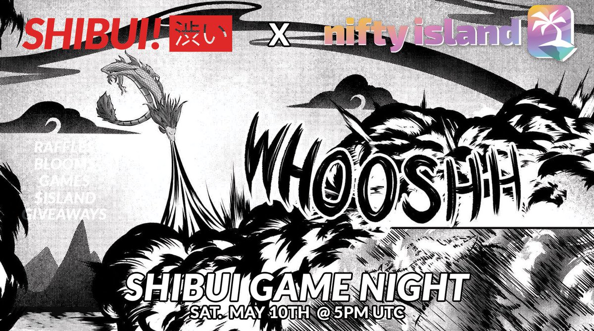 ShibuiUniverse's tweet photo. SHIBUI GAME NIGHT X NIFTY ISLAND
MAY 10TH - 5 PM UTC

badass fights
good local times
blooms
rewards

You coming?!