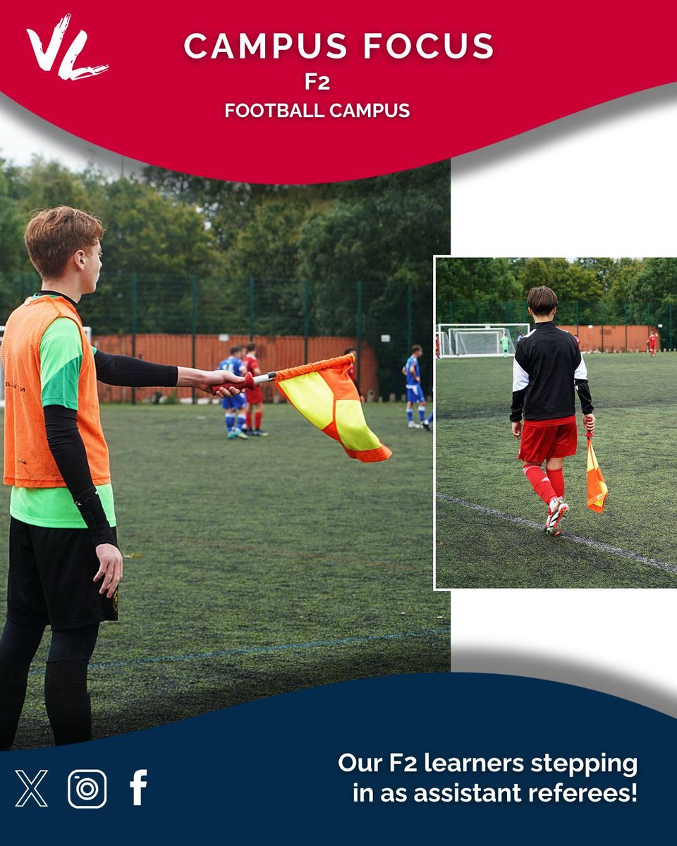 vlukeducation's tweet photo. Our F2 learners have taken on the role of assistant referees during fixtures - gaining invaluable, real-world officiating experience right from the sidelines. It’s hands-on learning that builds confidence, sharp decision-making, and industry-ready skills #btecprogramme #btecsport https://t.co/WQ4nMsC5BQ