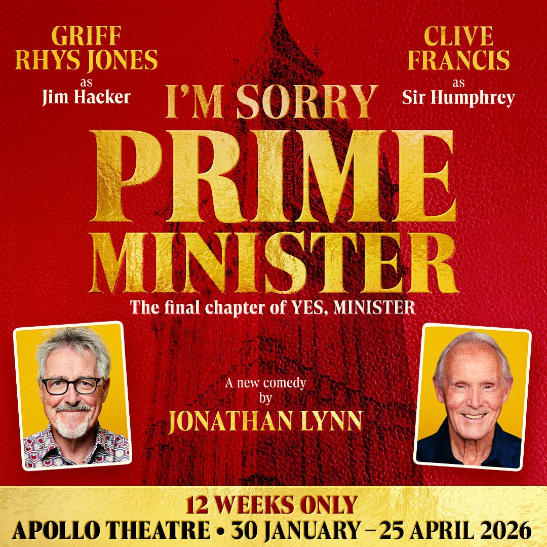 All That Dazzles (@atdazzles) on Twitter photo Following a run at <a href="/theBarnTheatre/">Barn Theatre</a>, 'I’m Sorry, Prime Minister' transfers to the West End.
It plays at the Apollo Theatre from 30th January - 25th April starring Griff Rhys Jones stars as ex-Prime Minister Jim Hacker alongside Clive Francis.
Tickets from
allthatdazzles.londontheatredirect.com/play/im-sorry-… Following a run at <a href="/theBarnTheatre/">Barn Theatre</a>, 'I’m Sorry, Prime Minister' transfers to the West End.
It plays at the Apollo Theatre from 30th January - 25th April starring Griff Rhys Jones stars as ex-Prime Minister Jim Hacker alongside Clive Francis.
Tickets from
allthatdazzles.londontheatredirect.com/play/im-sorry-…