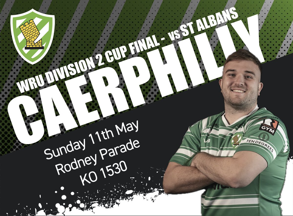 Huge day on Sunday when we play @thebunsrfc_ in the @welshrugbyunion Division 2 Cup Final @rodneyparadeuk Kick off at 1530 and tickets available on the day at the ground. Will you be there to support us? #VivaLaCae #UppaCae #OhWhenTheCae 💚