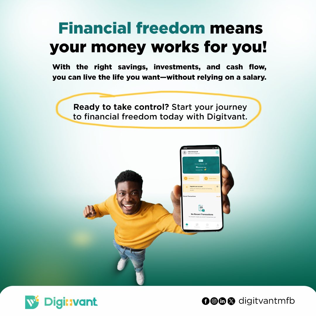 digitvantMFB's tweet photo. Why chase money when it can work for you? Flip the script—own your freedom with Digitvant.
.
.
.
.
.
.
.
.
.
#digitvant #FinancialFuture #moneygoals https://t.co/naw0i8TzOa