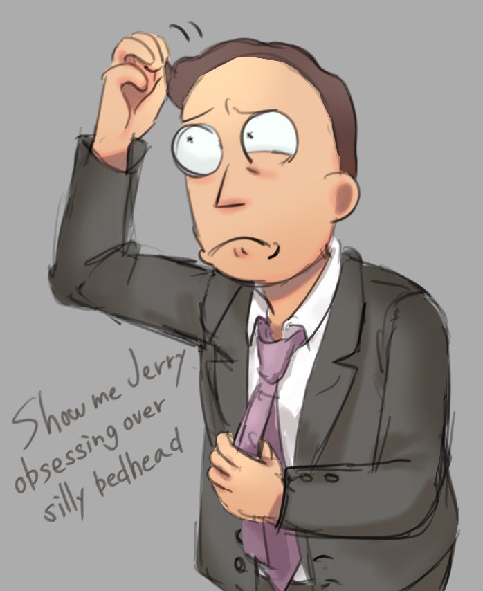It's been a while since I did digital art😅💧
#rickandmorty  #jerrysmith