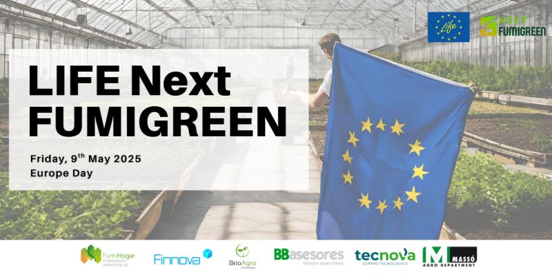 LNextfumigreen's tweet image. ON #EuropeDay we celebrate unity for a greener future LIFE NextFUMIGREEN promotes sustainable solutions for residue-free agriculture Innovation and cooperation in service of the planet!
@LIFEprogramme @cinea_eu @EU_ENV #LIFENextFumigreen #EUGreenDeal #LIFEAmplifiers