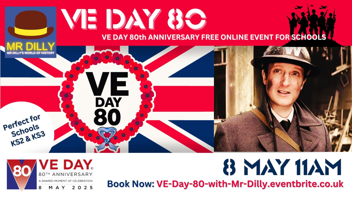Happy VE-Day 80. We have our new display, my new pin badge and the upcoming Q&amp;A. If you wish to sign up for the Marcus Dilly live online event follow the link at the bottom. #WeAreSouthShore
eventbrite.co.uk/e/ve-day-80-co…
