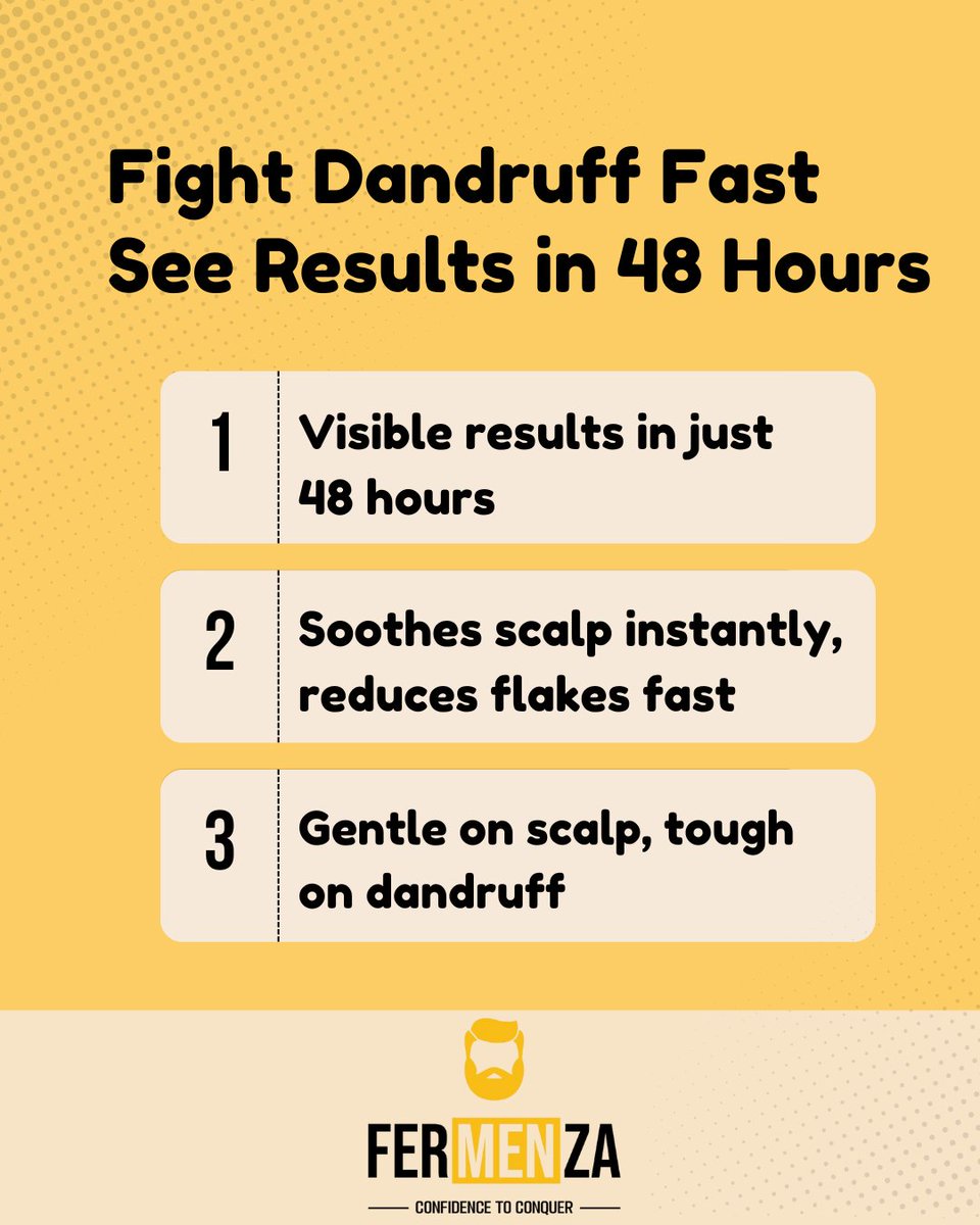 Fermenza_Men's tweet photo. See Results In 48 Hours ?
#fermenza #haircare  #hair #dandruff https://t.co/MP4Lsx4OiL