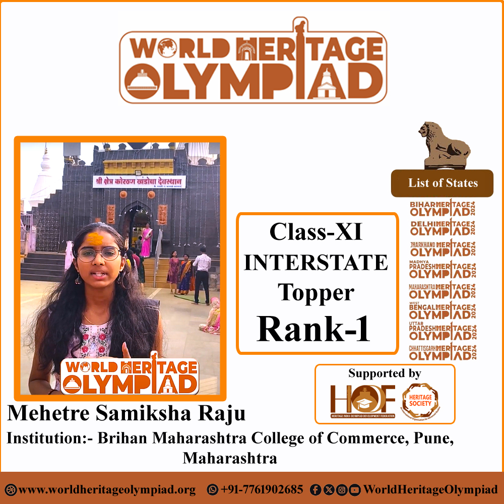 WorldHOlympiad's tweet photo. World Heritage Olympiad Result- 2024 
(INTERSTATE CLASS-XI)
.
Many congratulations to you for your outstanding achievements. We wish you continued success in your future endeavors ! https://t.co/pLIeGj5gFv