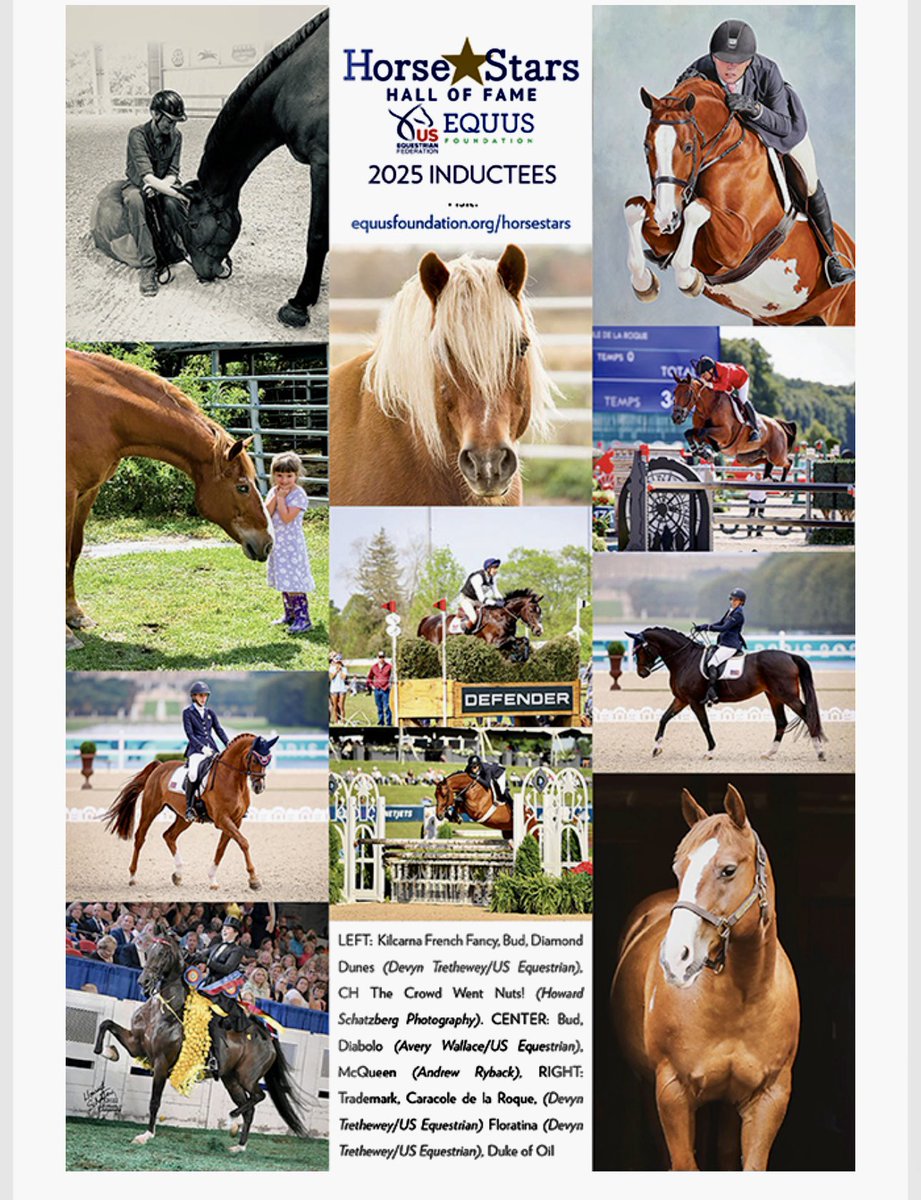 EQUUS Foundation (@equusfoundation) on Twitter photo We announce the 2025 <a href="/EQUUSFoundation/">EQUUS Foundation</a> / <a href="/USequestrian/">US Equestrian</a> Horse Stars Hall of Fame Inductees! equusfoundation.org/news/releases/… We announce the 2025 <a href="/EQUUSFoundation/">EQUUS Foundation</a> / <a href="/USequestrian/">US Equestrian</a> Horse Stars Hall of Fame Inductees! equusfoundation.org/news/releases/…