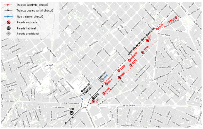 11/05 - Barcelona:  L95 Desviament provisional a Gran Via de les Corts Catalanes afectant parades a causa de la Cursa El Corte Inglés <a href="/avanzaenBCN/">Avanza Baix Llobregat</a> <a href="/BCN_Mobilitat/">Barcelona Mobilitat</a>  Més info: ow.ly/TL9C1068i1Z