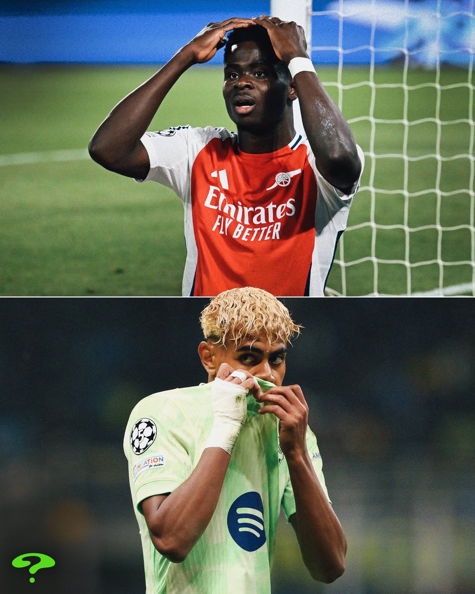 Big chances in the #UCL semi-finals:

◉ 7 - Arsenal (6 missed)
◉ 7 - Barcelona (4 missed)
◎ 6 - Inter (0 missed)
◎ 4 - PSG (4 missed)

😬