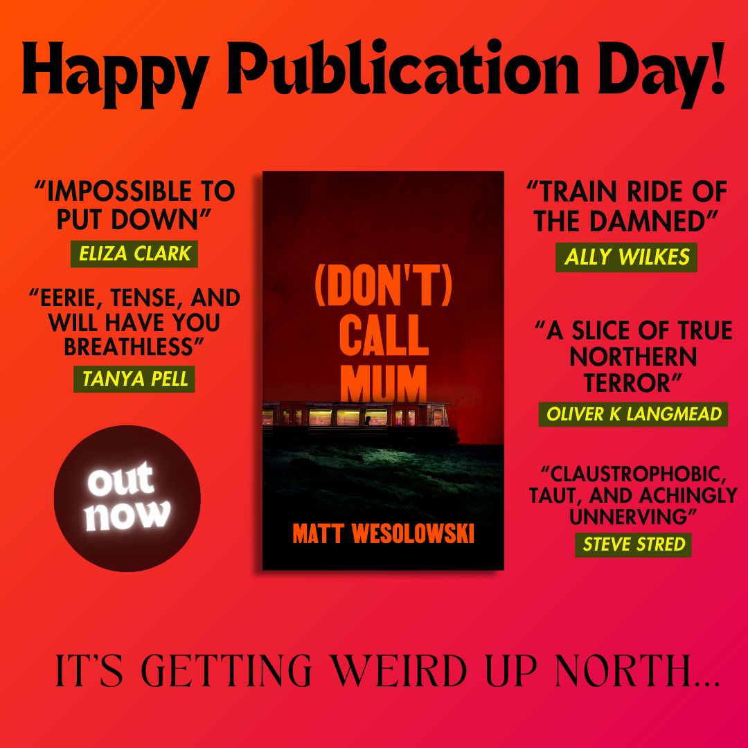 Wild Hunt Books (@wildhuntbooks) on Twitter photo HAPPY PUBLICATION DAY TO (DON'T) CALL MUM BY <a href="/ConcreteKraken/">Matt Wesolowski</a>
Available worldwide. Order from our bookshop or your favourite retailer 🖤 ❤️ HAPPY PUBLICATION DAY TO (DON'T) CALL MUM BY <a href="/ConcreteKraken/">Matt Wesolowski</a>
Available worldwide. Order from our bookshop or your favourite retailer 🖤 ❤️