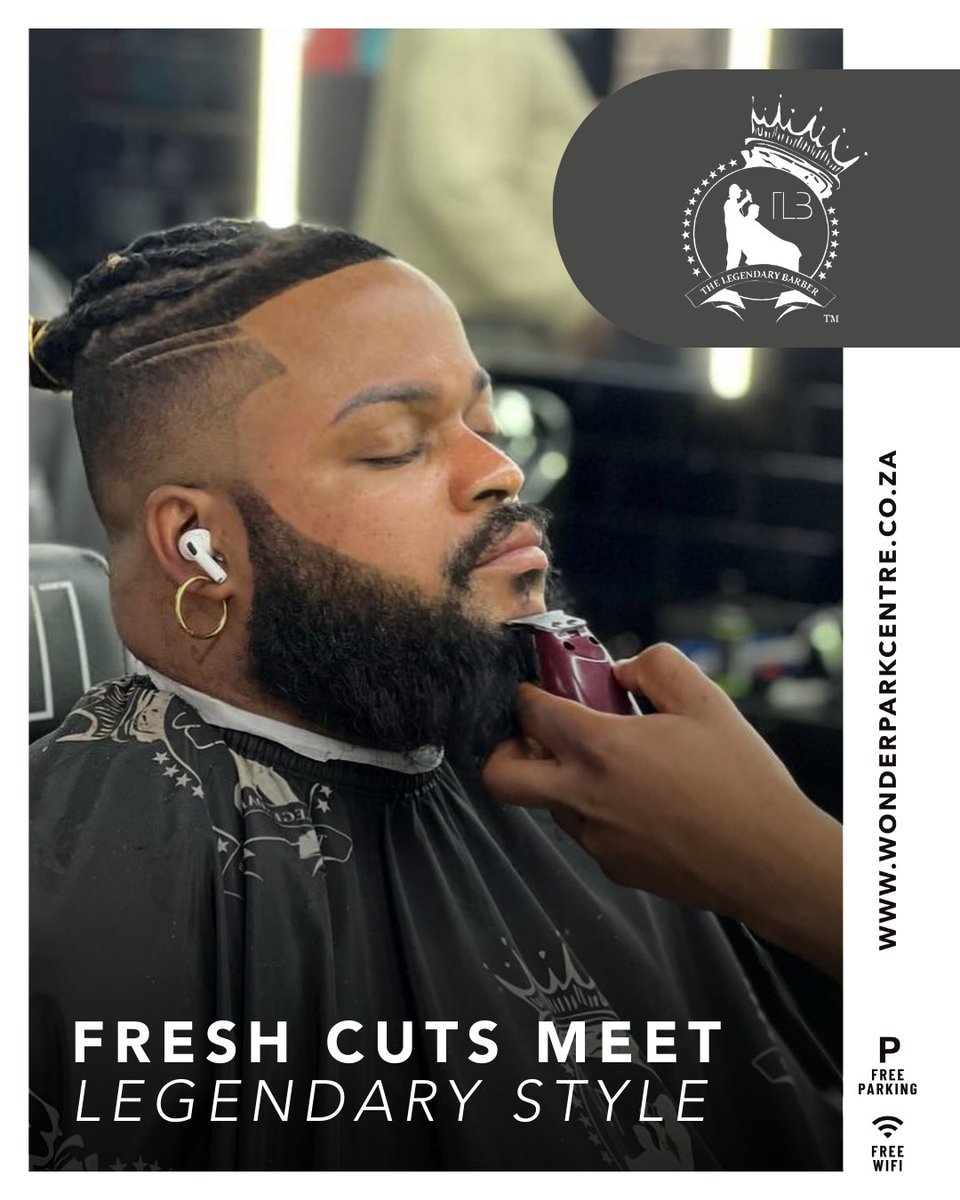 Get that fresh, clean cut that makes you feel brand new at Legends Barber - only at Wonderpark. 💈

#LegendsBarber #GroomingGoals #Wonderpark