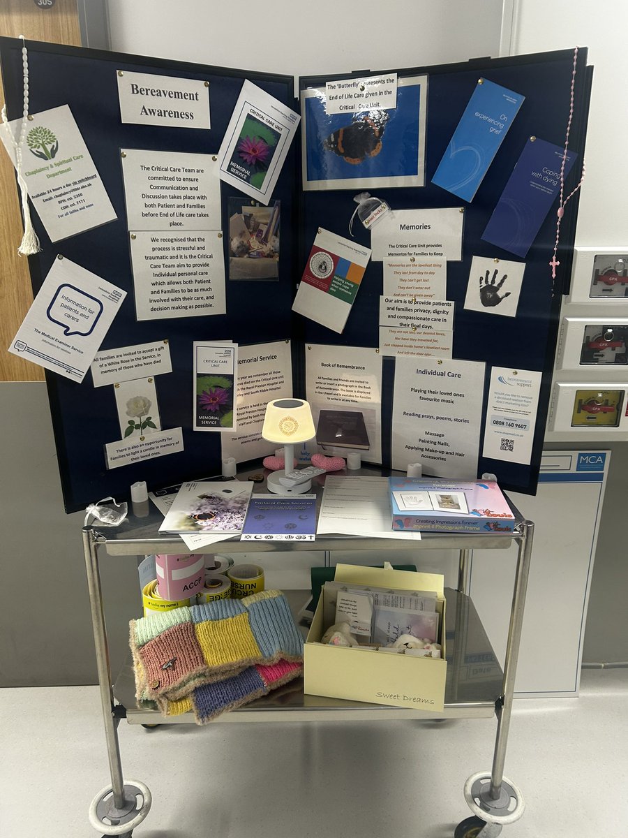 Some of our displays to promote <a href="/DyingMatters/">Dying Matters</a> week thanks to our bereavement link nurses and admin team for putting these together