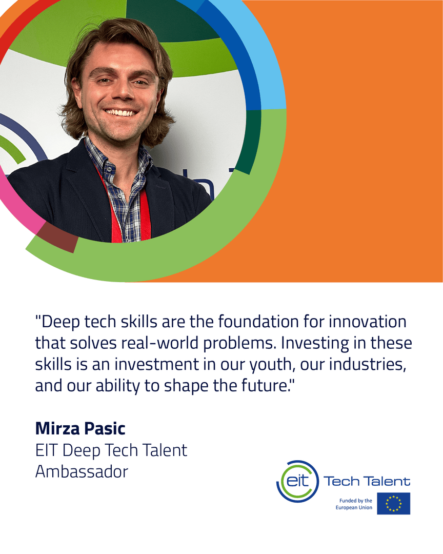Meet our #EITDeepTechTalent Ambassadors: Mirza Pasic 👋

As Associate Professor and Vice Dean at the University of Sarajevo, Mirza champions sustainable engineering and Industry 5.0, driving international collaboration and deep tech skills. 

⬇️ Read some of Mirza's thoughts