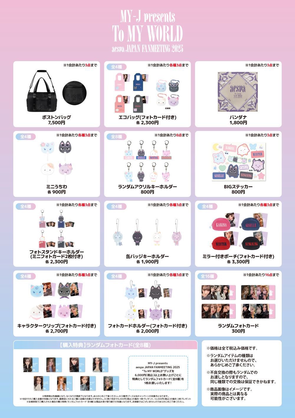 aespa To MY WORLD ファンミ　ミラー付きポーチ トレカ付　カリナ aespa To MY WORLD ファンミ ミラー付きポーチ トレカ付 カリナ