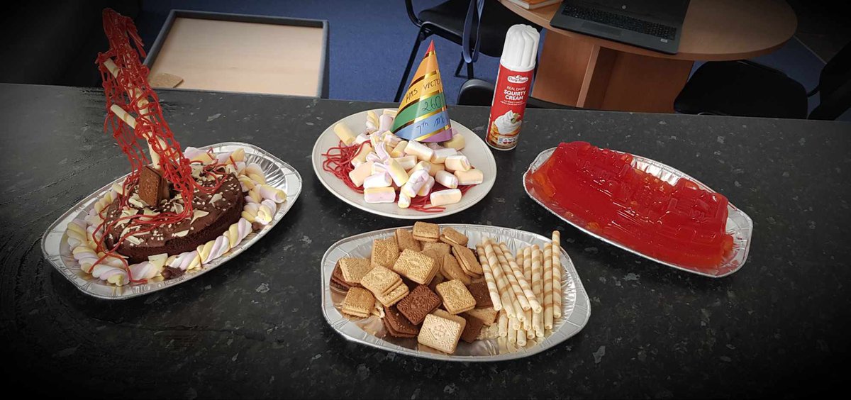 HMS Victory turned 260 years old on 7 May and is there a better way to celebrate than with cake and jelly? Our wonderful staff member Ausra created Victory out of cake and jelly complete with strawberry lace rigging. We are so lucky to have such an incredible team working here ⚓️