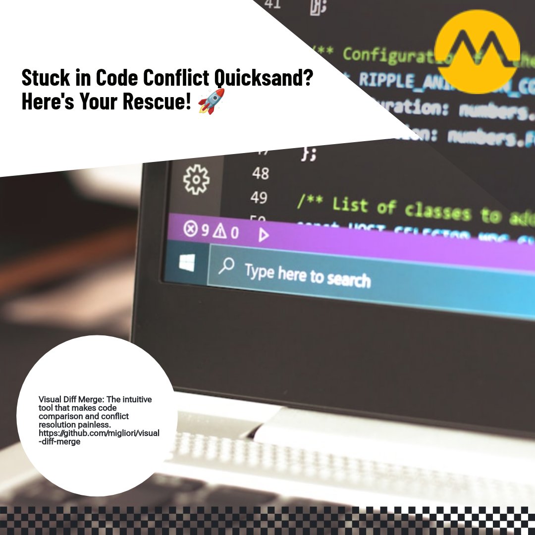 miglisoft's tweet image. Ever stared at code conflicts wondering what changed? 👩💻
Visual Diff Merge makes comparing code and resolving conflicts actually painless. No more headaches trying to spot tiny differences or merge errors.
Try it free: github.com/migliori/visua…
#CodeTools #DevLife