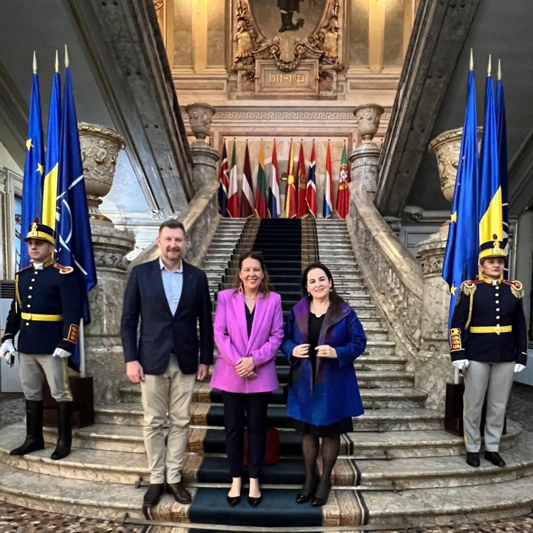 LScarpitta_OSCE's tweet image. Honored to speak at the 25th Anniversary Conference on Women, Peace and Security hosted by @MApNRomania.
Proud to share @OSCE’s #WPS initiatives, including our Women Peace Leadership Programme.
Gender equality must stay a cornerstone of lasting peace.
@RO_Vienna