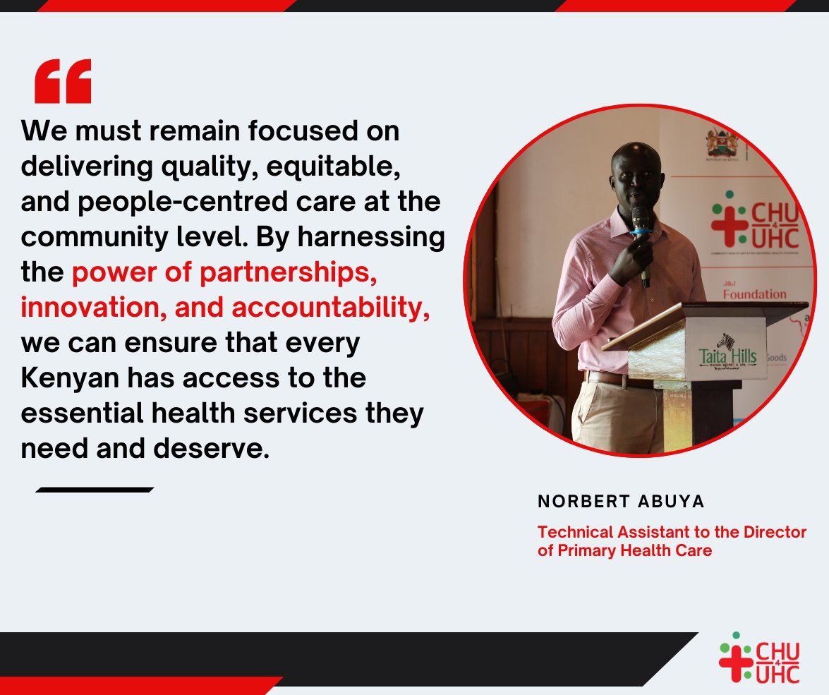 CHU4UHC (@chu4uhc) on Twitter photo The ongoing Annual Work Plan workshop draws a wide range of voices from the #PrimaryHealthCare ecosystem, from <a href="/MOH_Kenya/">Ministry of Health</a> and community health development partners, highlighting the importance of a strategic plan that ensures every Kenyan has access to essential health services. The ongoing Annual Work Plan workshop draws a wide range of voices from the #PrimaryHealthCare ecosystem, from <a href="/MOH_Kenya/">Ministry of Health</a> and community health development partners, highlighting the importance of a strategic plan that ensures every Kenyan has access to essential health services.